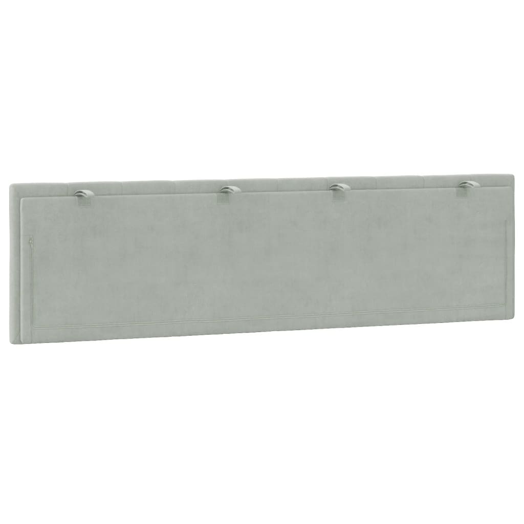 Cuscino Testiera Hanko Grigio Chiaro 180 cm in Velluto 374681