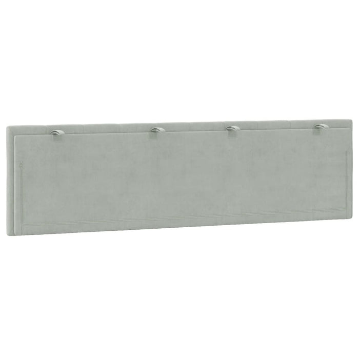 Cuscino Testiera Hanko Grigio Chiaro 180 cm in Velluto 374681