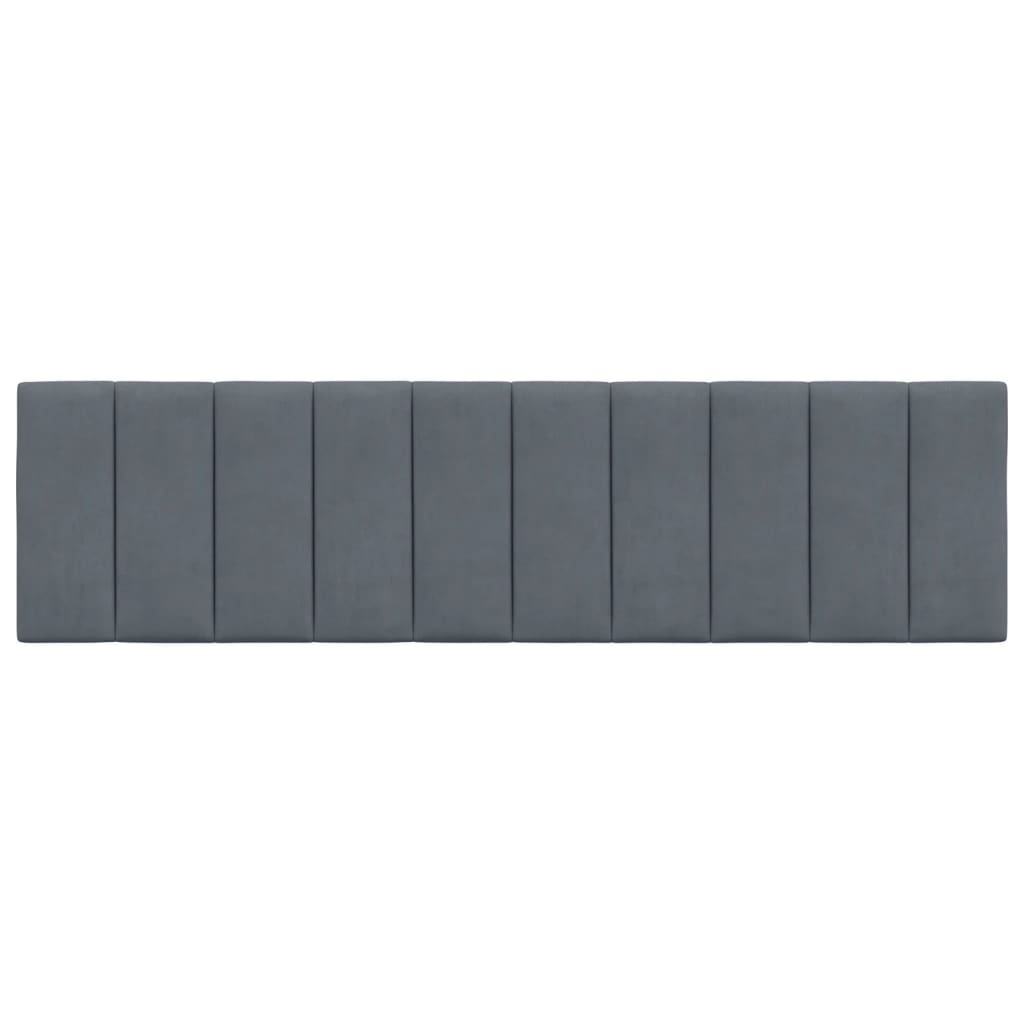 Cuscino Testiera-Cuscino per Testiera Hanko Grigio Scuro 180 cm in Velluto