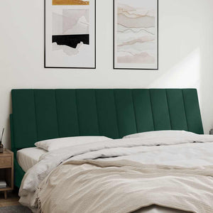 Cuscino Testiera-Cuscino per Testiera Hanko Verde Scuro 180 cm in Velluto