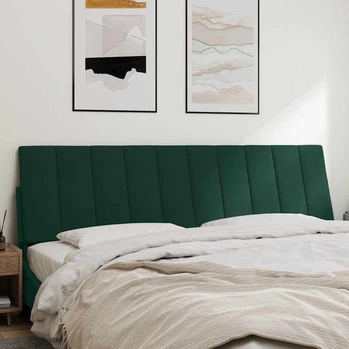 Cuscino Testiera-Cuscino per Testiera Hanko Verde Scuro 180 cm in Velluto