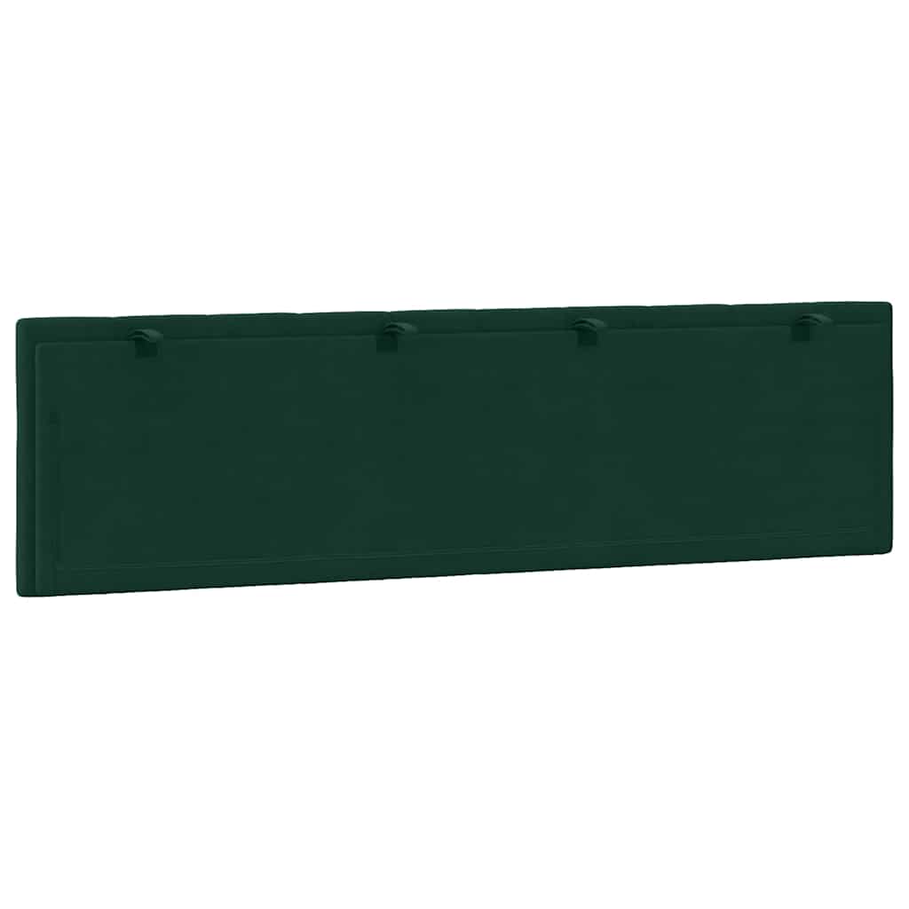 Cuscino Testiera-Cuscino per Testiera Hanko Verde Scuro 180 cm in Velluto
