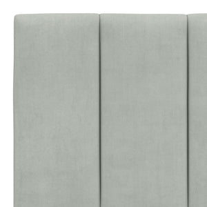 Cuscino Testiera-Cuscino per Testiera Hanko Grigio Chiaro 200 cm in Velluto