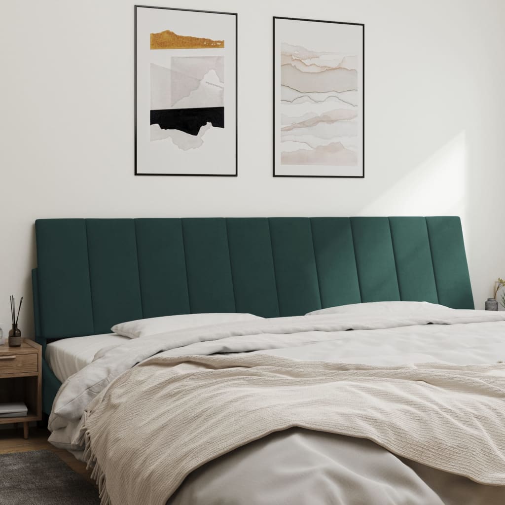 Cuscino Testiera Hanko Verde Scuro 200 cm in Velluto 374692