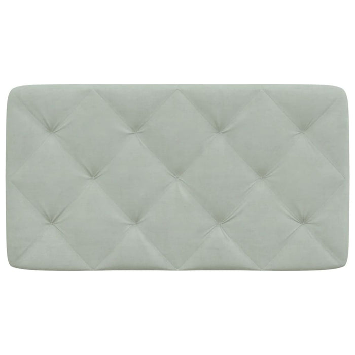 Cuscino Testiera-Cuscino per Testiera Grigio Chiaro 80 cm in Velluto