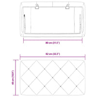 Cuscino Testiera Grigio Chiaro 80 cm in Velluto 374702