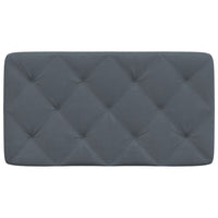Cuscino Testiera-Cuscino per Testiera Grigio Scuro 80 cm in Velluto