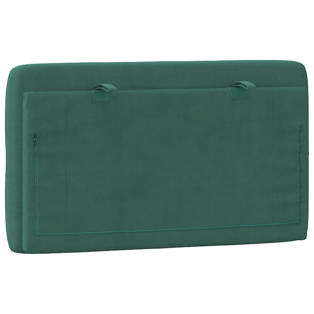 vidaXL Cuscino Testiera Verde Scuro 80 cm in Velluto