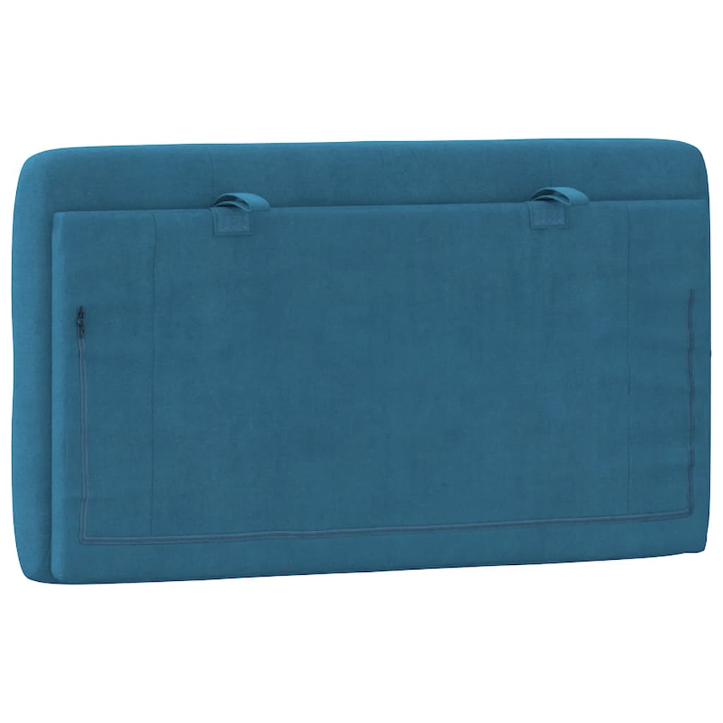 Cuscino Testiera Blu 80 cm in Velluto
