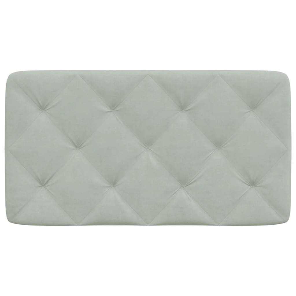 Cuscino Testiera Grigio Chiaro 90 cm in Velluto 374708