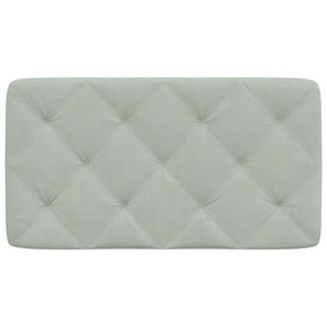 Cuscino Testiera Grigio Chiaro 90 cm in Velluto 374708