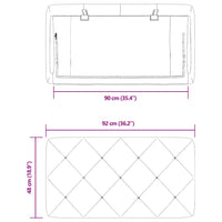 Cuscino Testiera Grigio Chiaro 90 cm in Velluto 374708