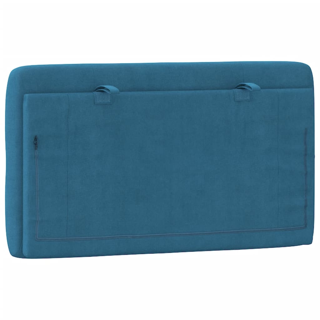 Cuscino Testiera Blu 90 cm in Velluto