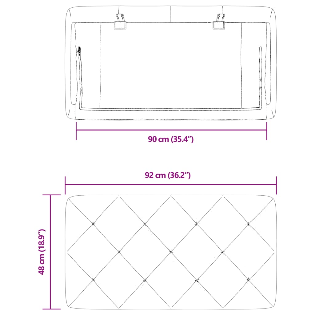 Cuscino Testiera Rosa 90 cm in Velluto 374713
