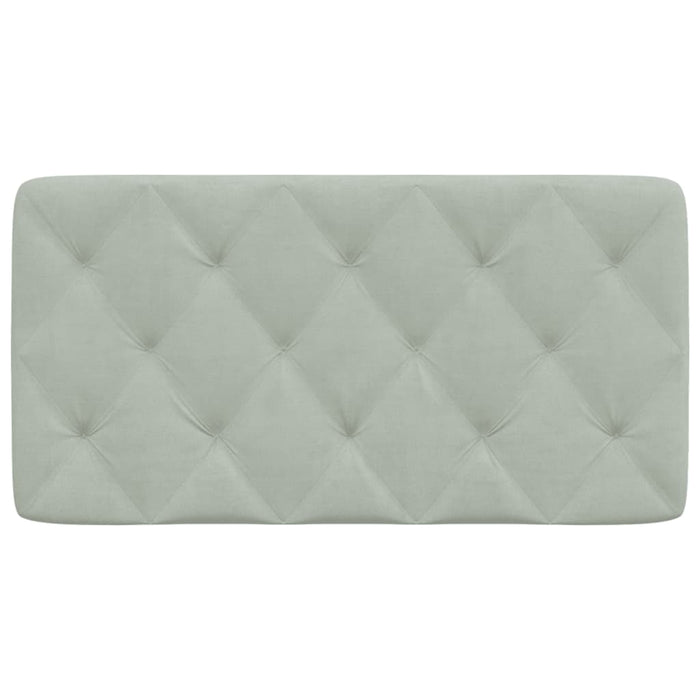 Cuscino Testiera-Cuscino per Testiera Grigio Chiaro 100 cm in Velluto