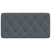 Cuscino Testiera-Cuscino per Testiera Grigio Scuro 100 cm in Velluto