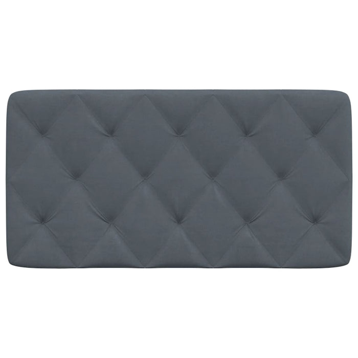 Cuscino Testiera-Cuscino per Testiera Grigio Scuro 100 cm in Velluto