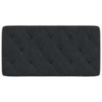 Cuscino Testiera-Cuscino per Testiera Nero 100 cm in Velluto