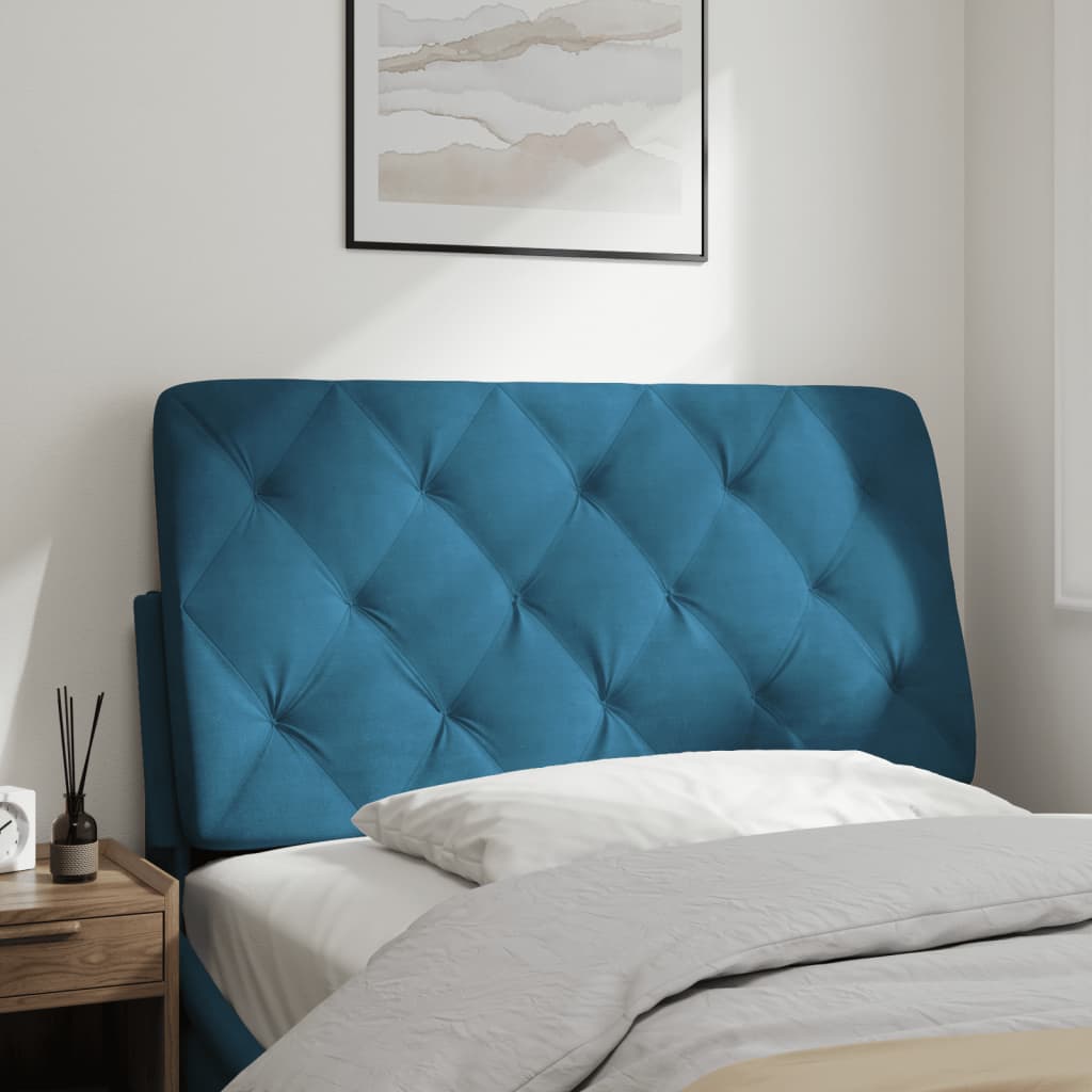 Cuscino Testiera Blu 100 cm in Velluto