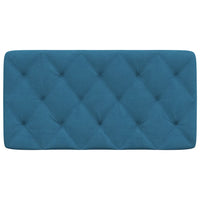 Cuscino Testiera-Cuscino per Testiera Blu 100 cm in Velluto