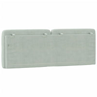 Cuscino Testiera-Cuscino per Testiera Grigio Chiaro 120 cm in Velluto