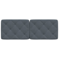 Cuscino Testiera-Cuscino per Testiera Grigio Scuro 120 cm in Velluto