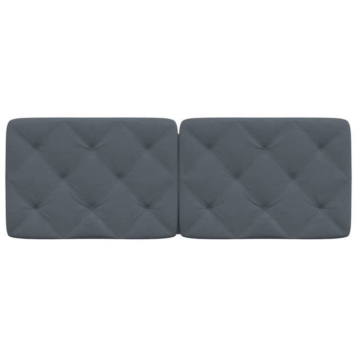 Cuscino Testiera-Cuscino per Testiera Grigio Scuro 120 cm in Velluto