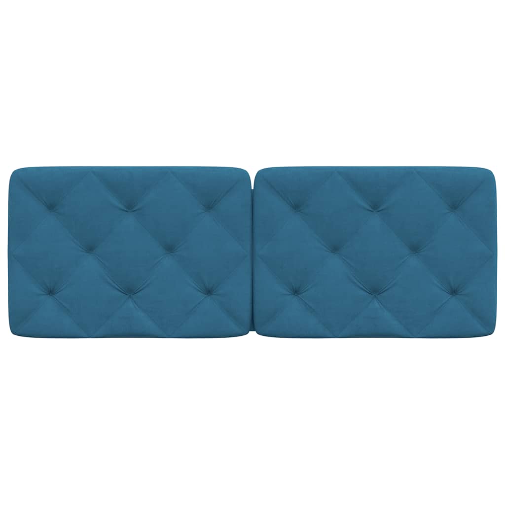 Cuscino Testiera Blu 120 cm in Velluto