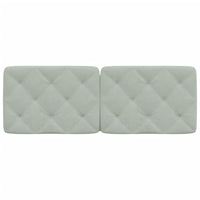 Cuscino Testiera-Cuscino per Testiera Grigio Chiaro 140 cm in Velluto