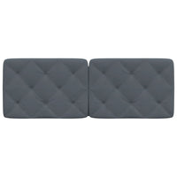 Cuscino Testiera-Cuscino per Testiera Grigio Scuro 140 cm in Velluto