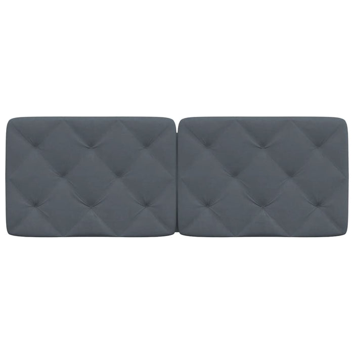 Cuscino Testiera-Cuscino per Testiera Grigio Scuro 140 cm in Velluto