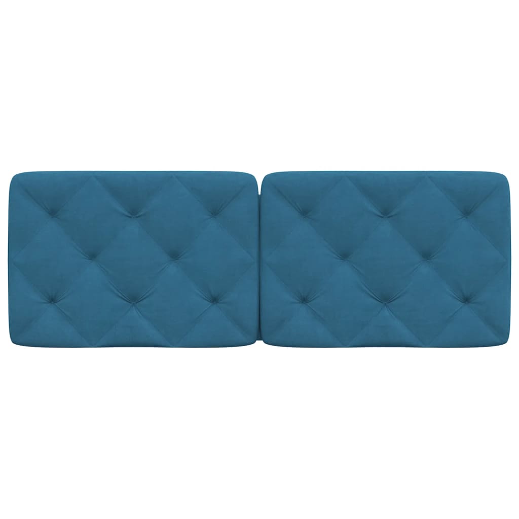 Cuscino Testiera Blu 140 cm in Velluto