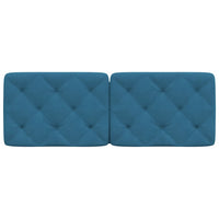 Cuscino Testiera-Cuscino per Testiera Blu 140 cm in Velluto
