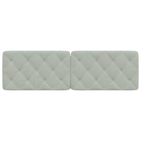 Cuscino Testiera-Cuscino per Testiera Grigio Chiaro 160 cm in Velluto