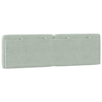 Cuscino Testiera-Cuscino per Testiera Grigio Chiaro 160 cm in Velluto