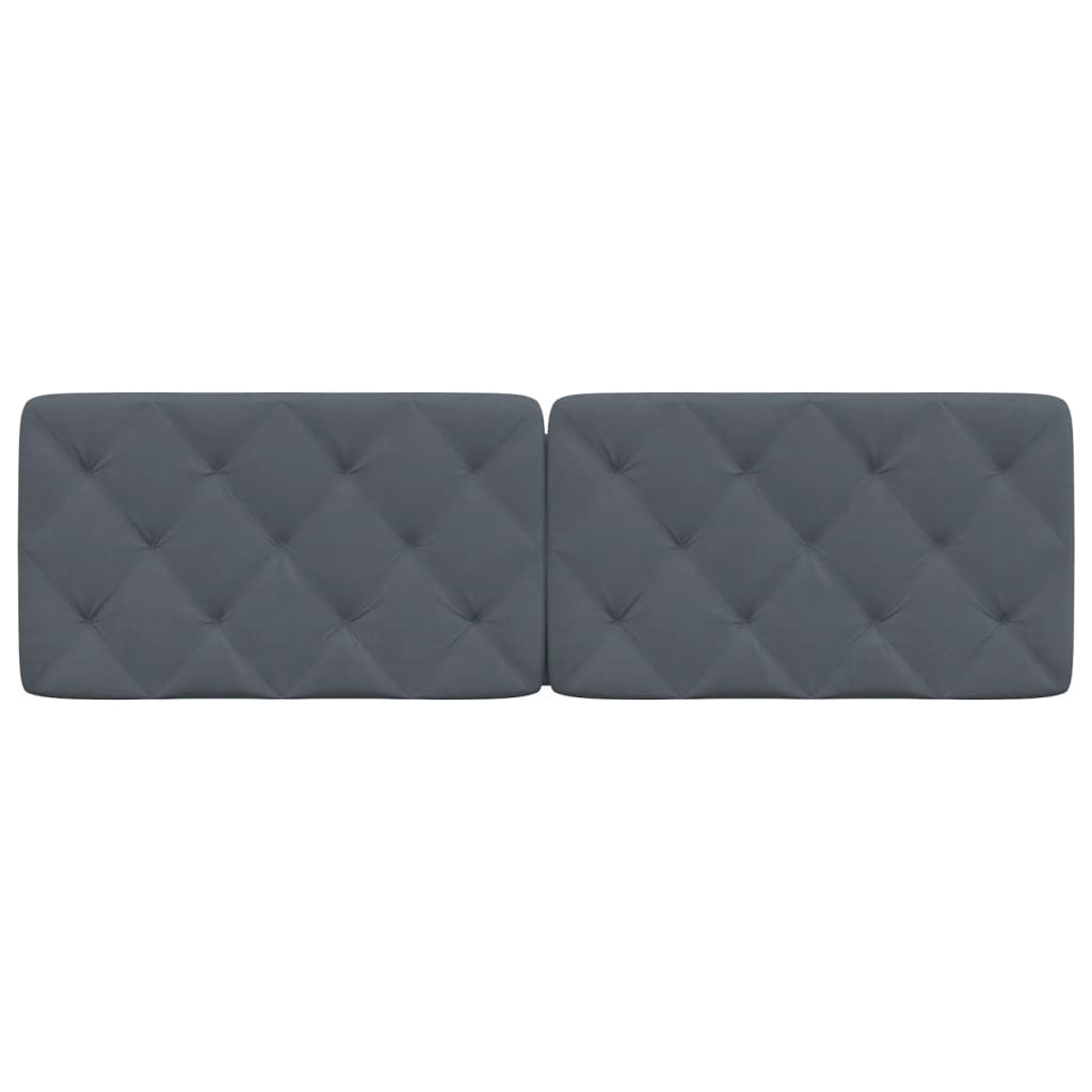Cuscino Testiera Grigio Scuro 160 cm in Velluto 374734