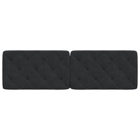 Cuscino Testiera-Cuscino per Testiera Nero 160 cm in Velluto