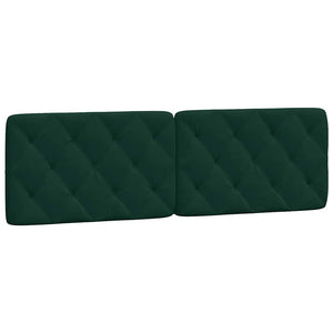 Cuscino Testiera-Cuscino per Testiera Verde Scuro 160 cm in Velluto
