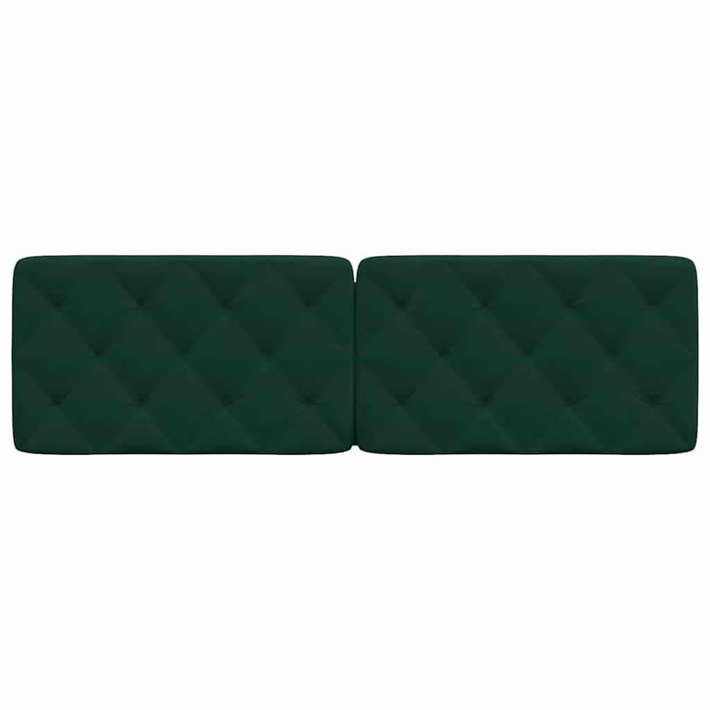 Cuscino Testiera-Cuscino per Testiera Verde Scuro 160 cm in Velluto