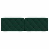 Cuscino Testiera-Cuscino per Testiera Verde Scuro 160 cm in Velluto