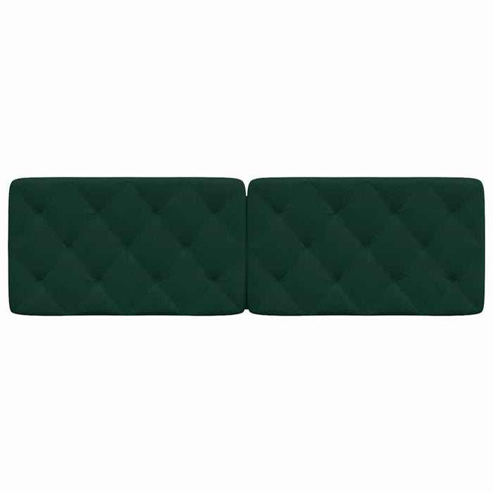 Cuscino Testiera-Cuscino per Testiera Verde Scuro 160 cm in Velluto