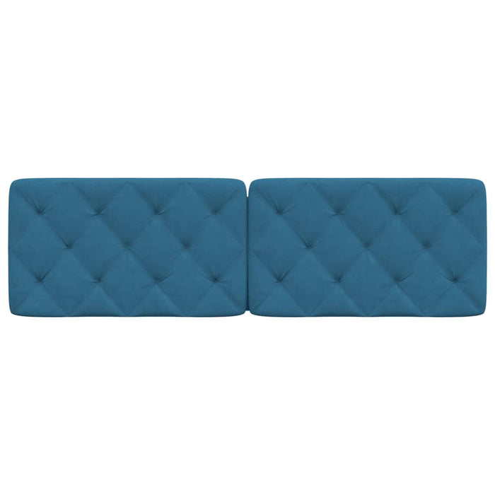 Cuscino Testiera-Cuscino per Testiera Blu 160 cm in Velluto
