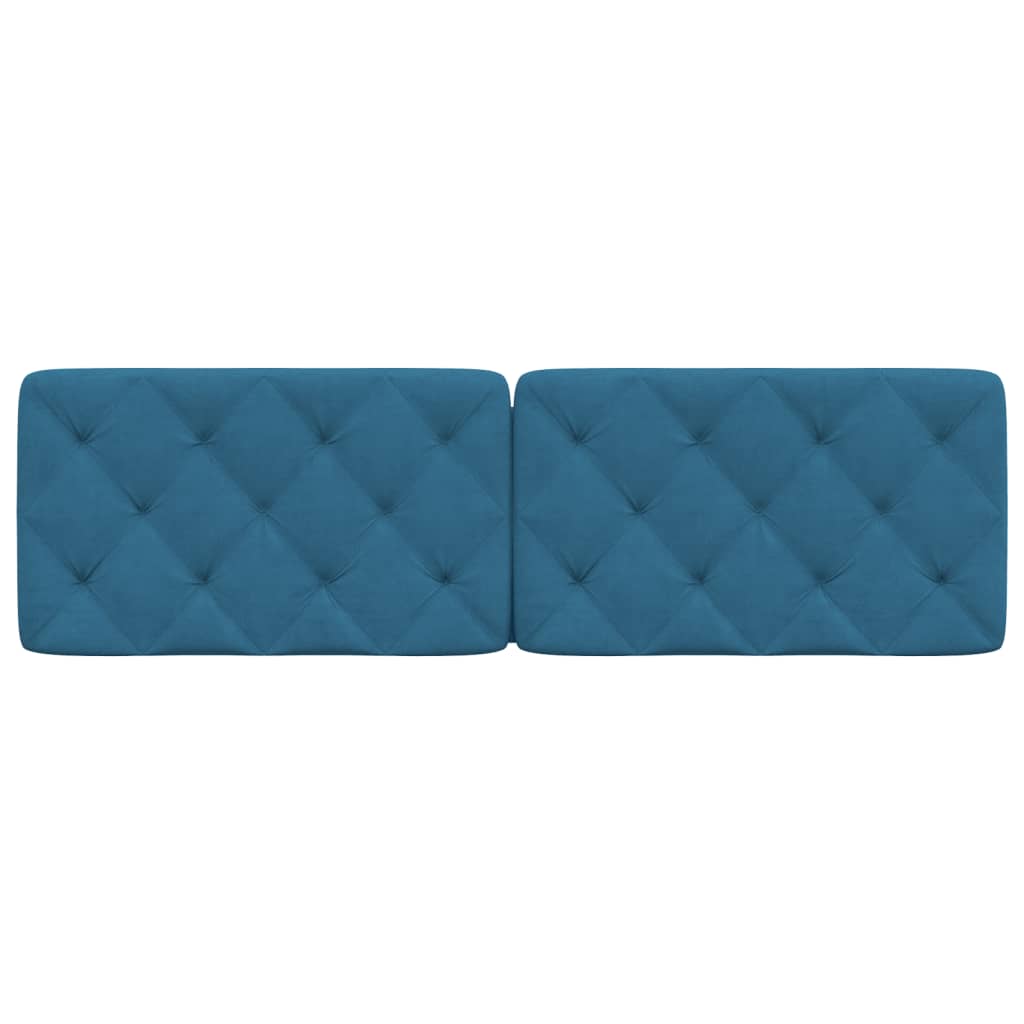 Cuscino Testiera Blu 160 cm in Velluto