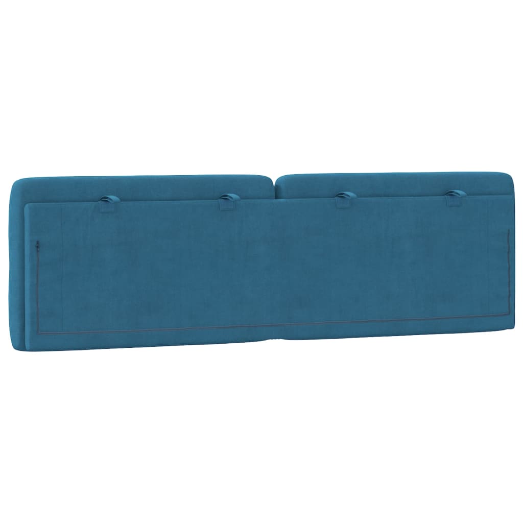 Cuscino Testiera Blu 160 cm in Velluto