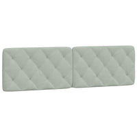 Cuscino Testiera Grigio Chiaro 180 cm in Velluto 374739