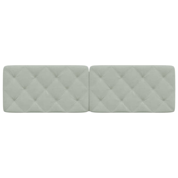 Cuscino Testiera Grigio Chiaro 180 cm in Velluto 374739