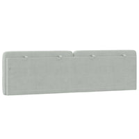 Cuscino Testiera-Cuscino per Testiera Grigio Chiaro 180 cm in Velluto