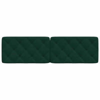 Cuscino Testiera-Cuscino per Testiera Verde Scuro 180 cm in Velluto