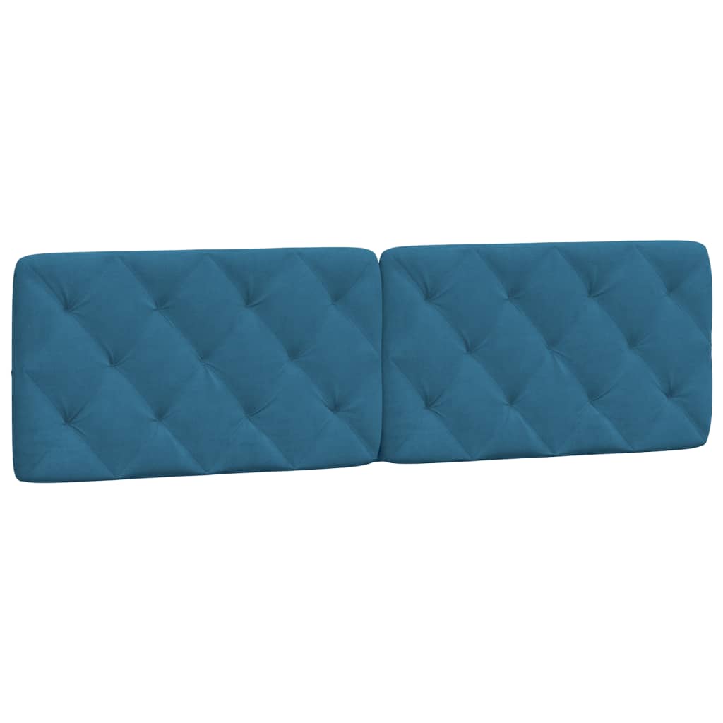 vidaXL Cuscino Testiera Blu 180 cm in Velluto