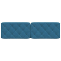 Cuscino Testiera-Cuscino per Testiera Blu 180 cm in Velluto